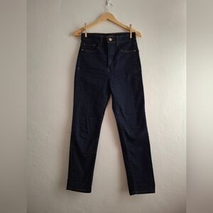 Express Slim Super Hish Rise Dark Wash Jeans